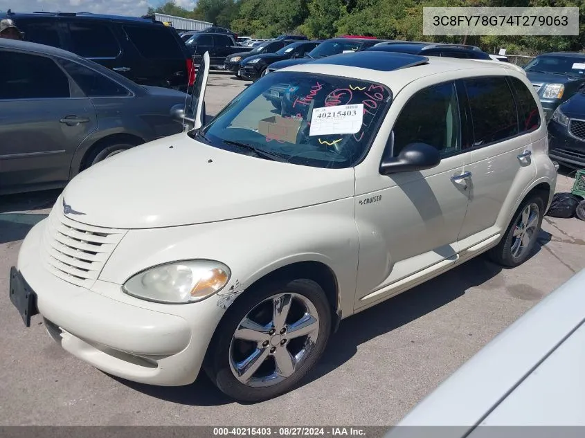 2004 Chrysler Pt Cruiser Gt VIN: 3C8FY78G74T279063 Lot: 40215403