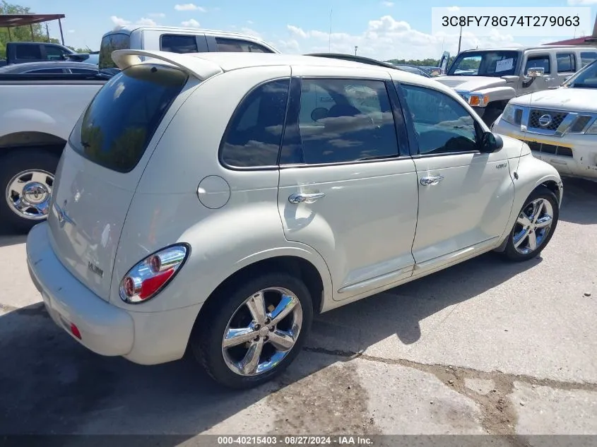 2004 Chrysler Pt Cruiser Gt VIN: 3C8FY78G74T279063 Lot: 40215403