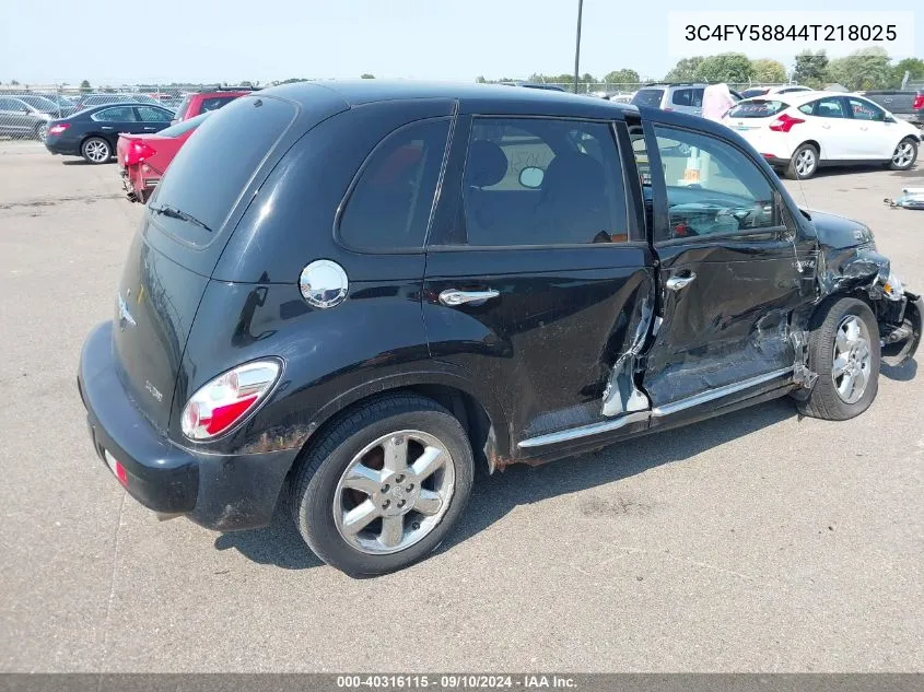 2004 Chrysler Pt Cruiser Touring VIN: 3C4FY58844T218025 Lot: 40316115