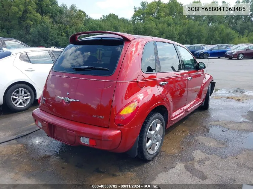 2004 Chrysler Pt Cruiser Limited VIN: 3C8FY68804T363485 Lot: 40330782