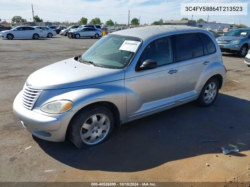 2004 Chrysler Pt Cruiser Touring VIN: 3C4FY58864T213523 Lot: 40526899