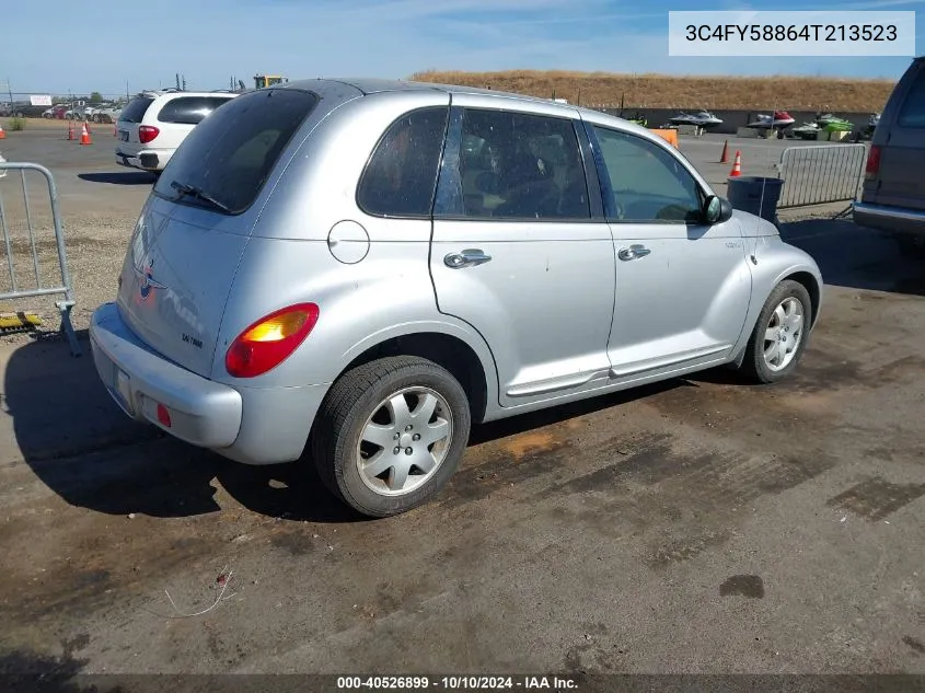 2004 Chrysler Pt Cruiser Touring VIN: 3C4FY58864T213523 Lot: 40526899