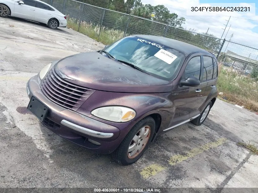 2004 Chrysler Pt Cruiser Touring VIN: 3C4FY58B64C243231 Lot: 40630601