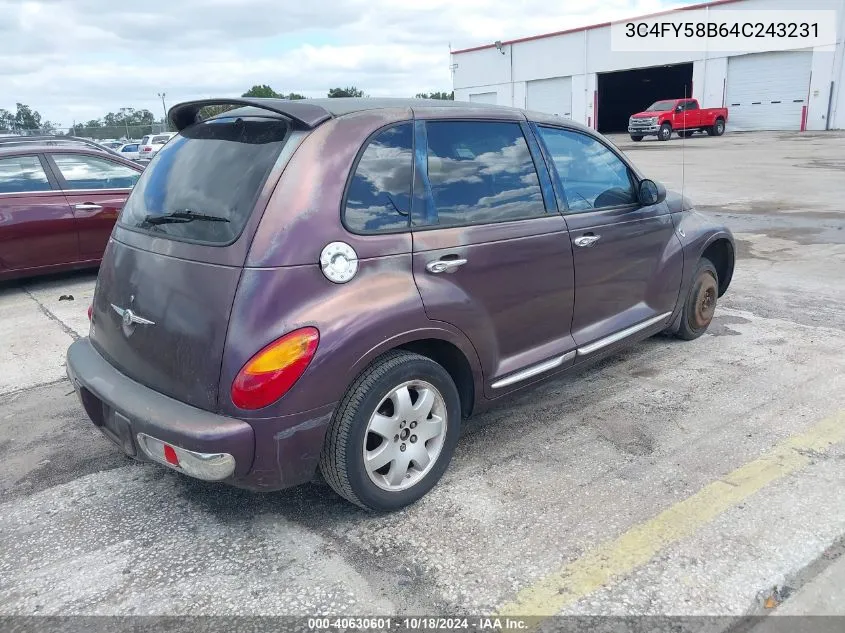 2004 Chrysler Pt Cruiser Touring VIN: 3C4FY58B64C243231 Lot: 40630601