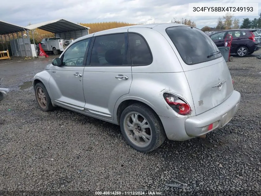 2004 Chrysler Pt Cruiser Touring VIN: 3C4FY58BX4T249193 Lot: 40814288