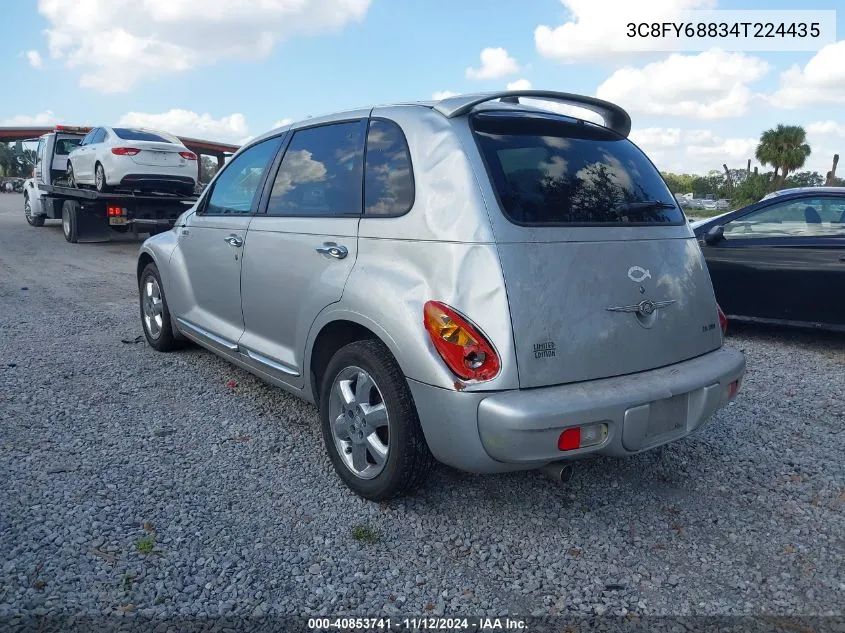 2004 Chrysler Pt Cruiser Limited VIN: 3C8FY68834T224435 Lot: 40853741