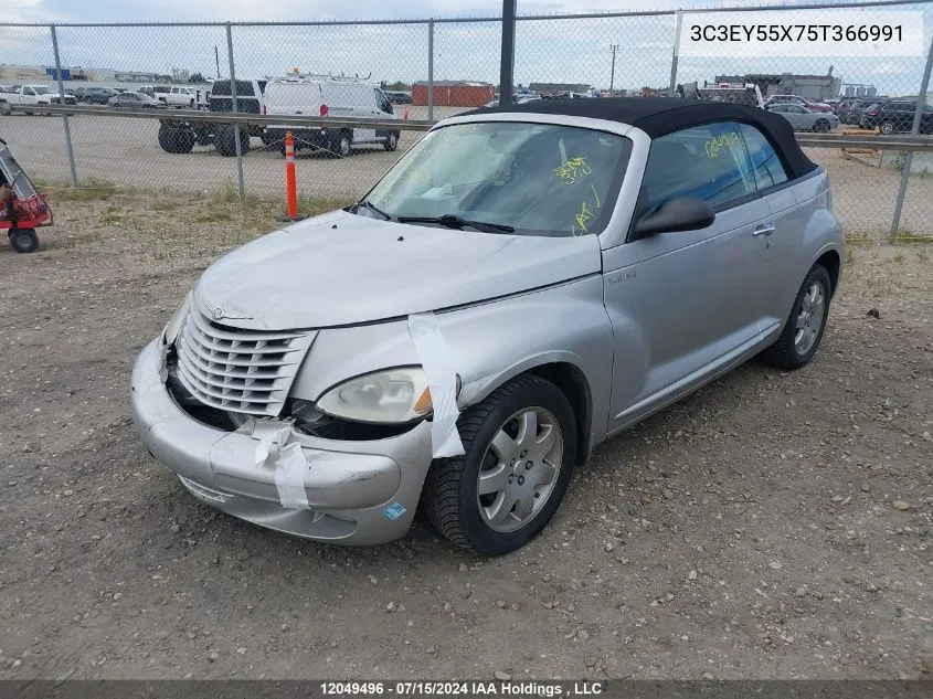 2005 Chrysler Pt Cruiser Touring VIN: 3C3EY55X75T366991 Lot: 12049496