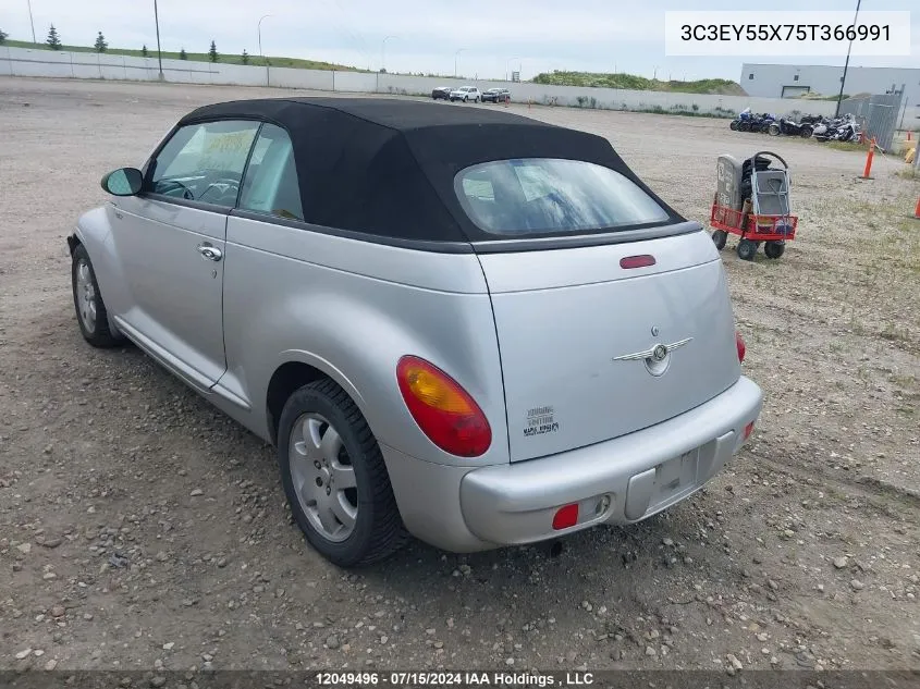 2005 Chrysler Pt Cruiser Touring VIN: 3C3EY55X75T366991 Lot: 12049496