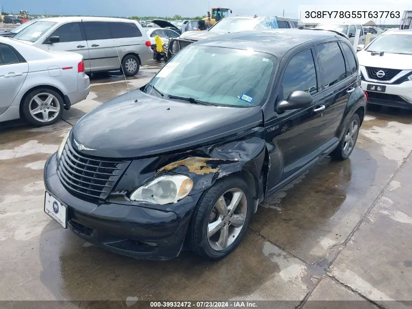 2005 Chrysler Pt Cruiser Gt VIN: 3C8FY78G55T637763 Lot: 39932472