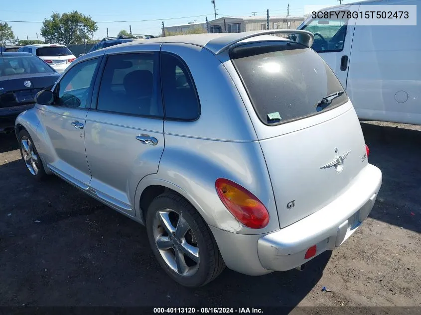 2005 Chrysler Pt Cruiser Gt VIN: 3C8FY78G15T502473 Lot: 40113120