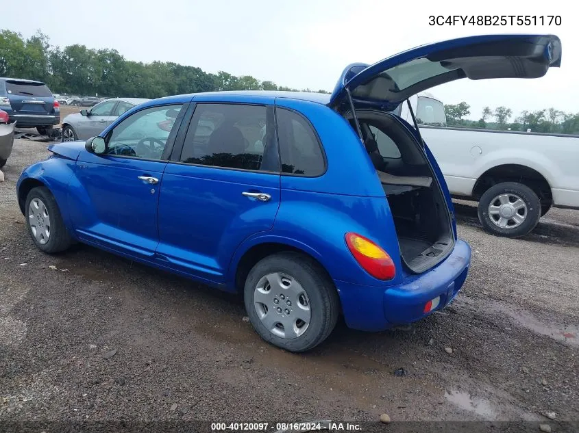 2005 Chrysler Pt Cruiser VIN: 3C4FY48B25T551170 Lot: 40120097