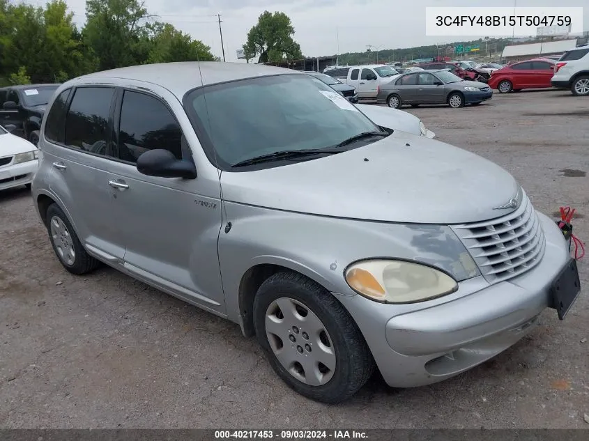 2005 Chrysler Pt Cruiser VIN: 3C4FY48B15T504759 Lot: 40217453