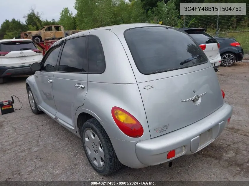 2005 Chrysler Pt Cruiser VIN: 3C4FY48B15T504759 Lot: 40217453