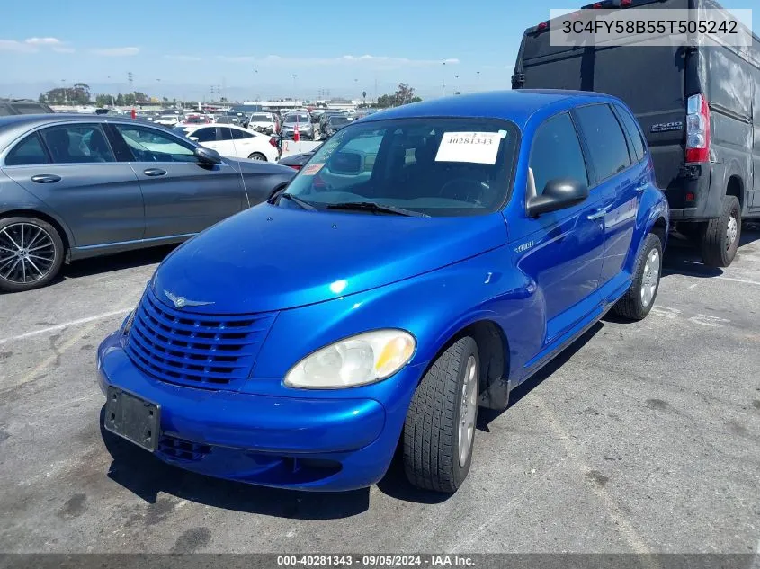 2005 Chrysler Pt Cruiser Touring VIN: 3C4FY58B55T505242 Lot: 40281343