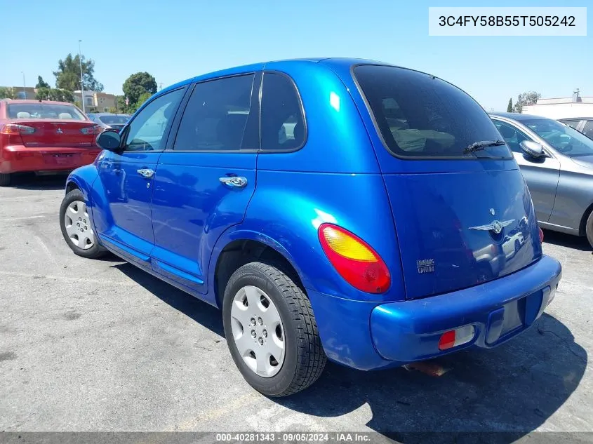 2005 Chrysler Pt Cruiser Touring VIN: 3C4FY58B55T505242 Lot: 40281343