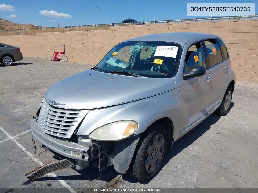 2005 Chrysler Pt Cruiser Touring VIN: 3C4FY58B95T543735 Lot: 40457281