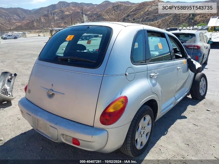 2005 Chrysler Pt Cruiser Touring VIN: 3C4FY58B95T543735 Lot: 40457281