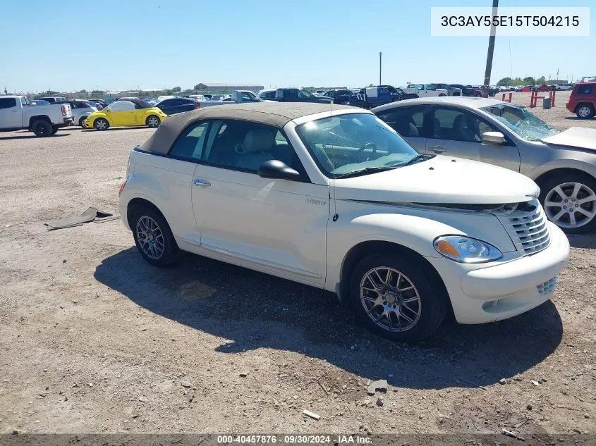 2005 Chrysler Pt Cruiser Touring VIN: 3C3AY55E15T504215 Lot: 40457876