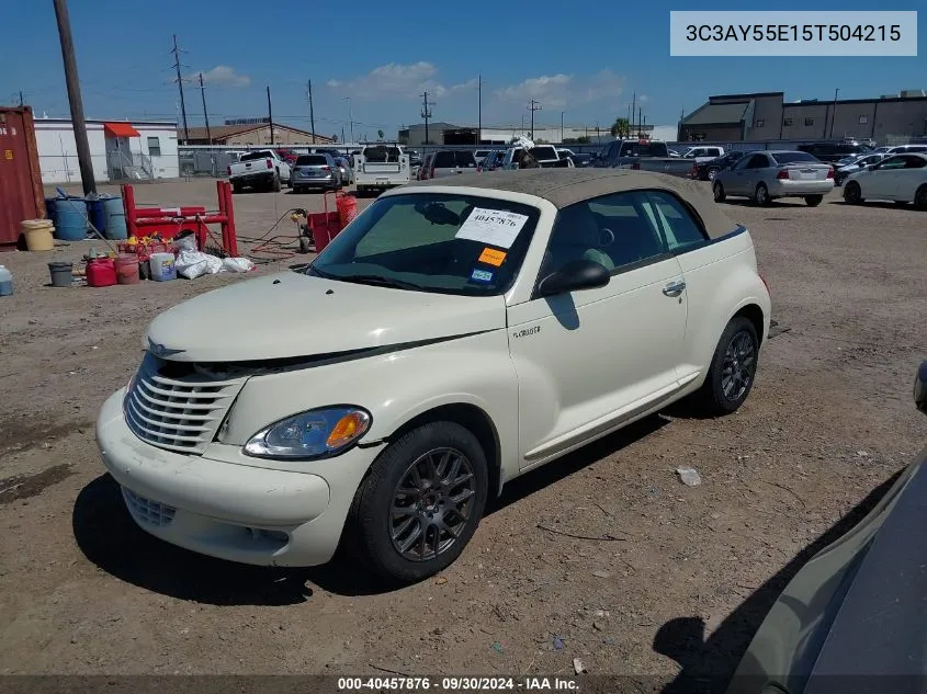 2005 Chrysler Pt Cruiser Touring VIN: 3C3AY55E15T504215 Lot: 40457876