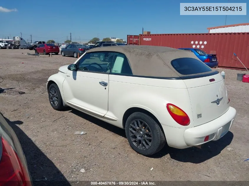 2005 Chrysler Pt Cruiser Touring VIN: 3C3AY55E15T504215 Lot: 40457876