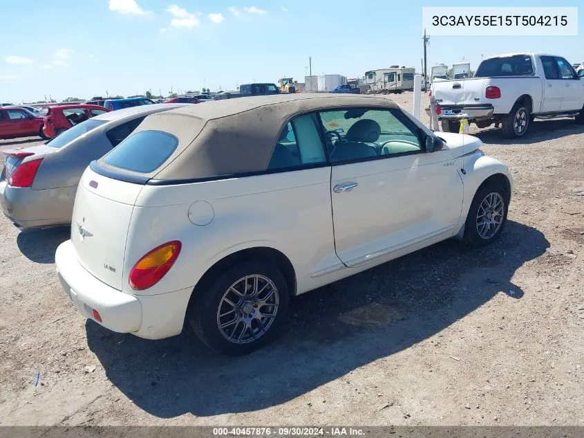 2005 Chrysler Pt Cruiser Touring VIN: 3C3AY55E15T504215 Lot: 40457876