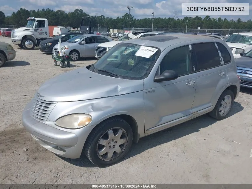 2005 Chrysler Pt Cruiser Limited VIN: 3C8FY68B55T583752 Lot: 40537916