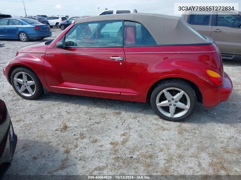 2005 Chrysler Pt Cruiser Gt VIN: 3C3AY75S55T272834 Lot: 40564925