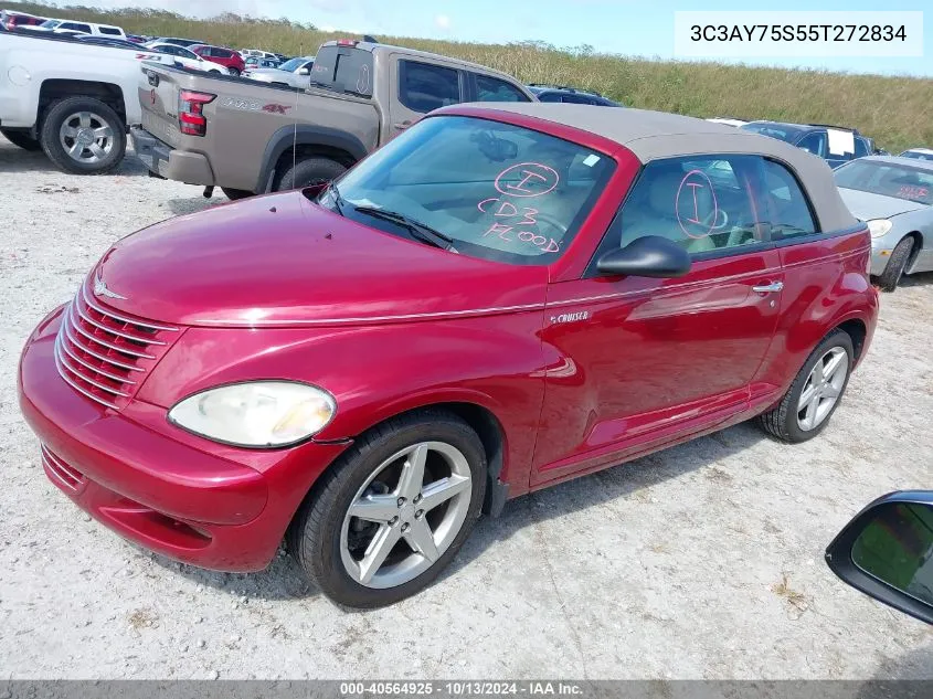 2005 Chrysler Pt Cruiser Gt VIN: 3C3AY75S55T272834 Lot: 40564925