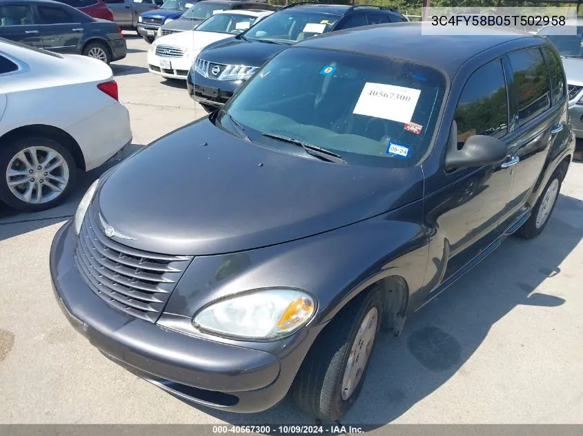 3C4FY58B05T502958 2005 Chrysler Pt Cruiser Touring