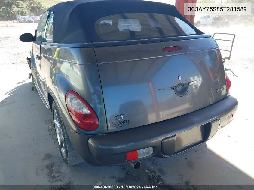 2005 Chrysler Pt Cruiser Gt VIN: 3C3AY75S85T281589 Lot: 40620830