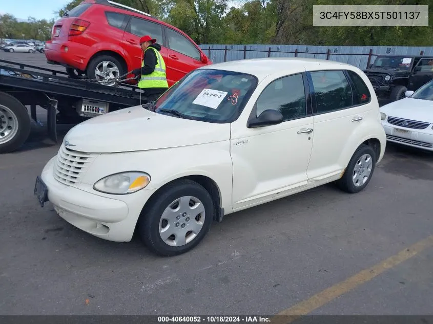 2005 Chrysler Pt Cruiser Touring VIN: 3C4FY58BX5T501137 Lot: 40640052