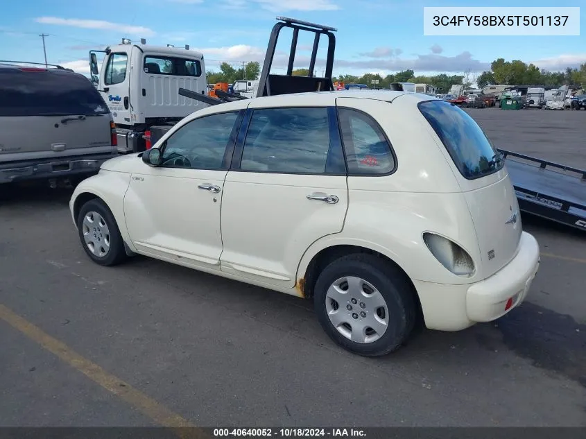 2005 Chrysler Pt Cruiser Touring VIN: 3C4FY58BX5T501137 Lot: 40640052