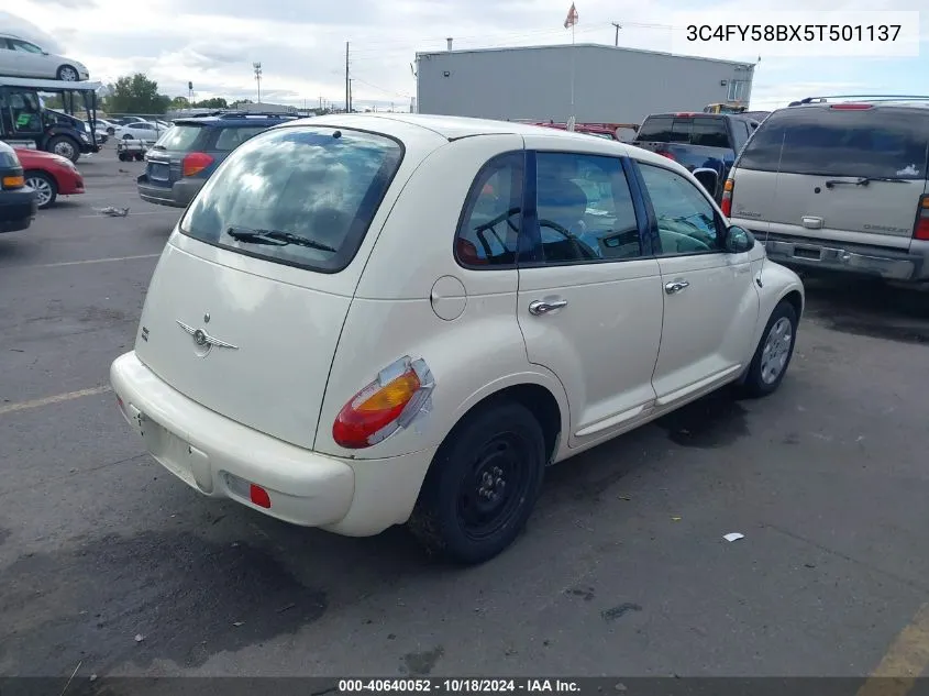 2005 Chrysler Pt Cruiser Touring VIN: 3C4FY58BX5T501137 Lot: 40640052