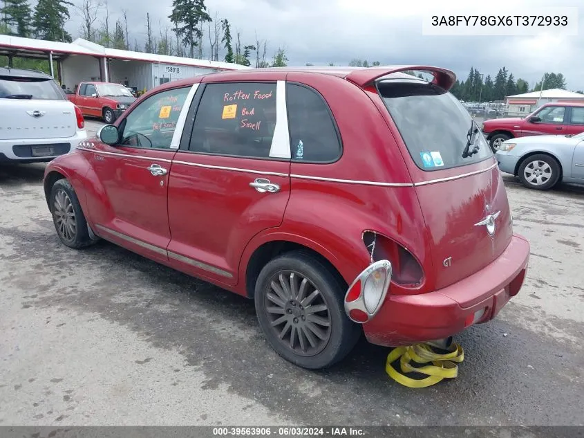 2006 Chrysler Pt Cruiser Gt VIN: 3A8FY78GX6T372933 Lot: 39563906