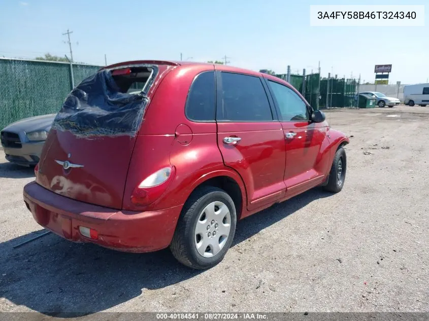 2006 Chrysler Pt Cruiser Touring VIN: 3A4FY58B46T324340 Lot: 40184541