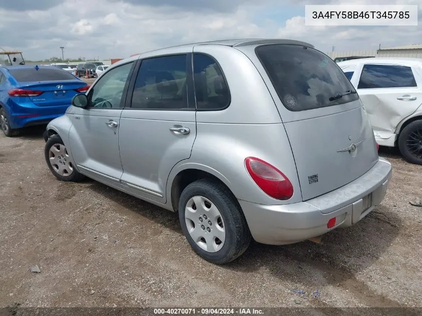 2006 Chrysler Pt Cruiser Touring VIN: 3A4FY58B46T345785 Lot: 40270071