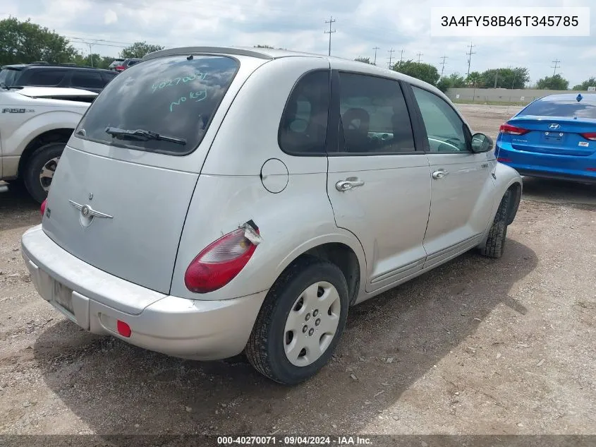 2006 Chrysler Pt Cruiser Touring VIN: 3A4FY58B46T345785 Lot: 40270071