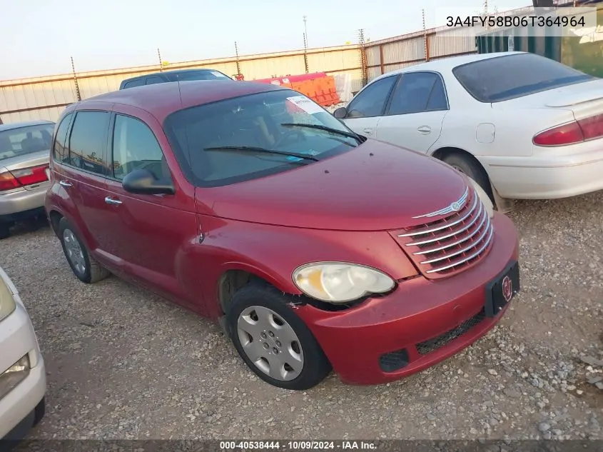 2006 Chrysler Pt Cruiser Touring VIN: 3A4FY58B06T364964 Lot: 40538444