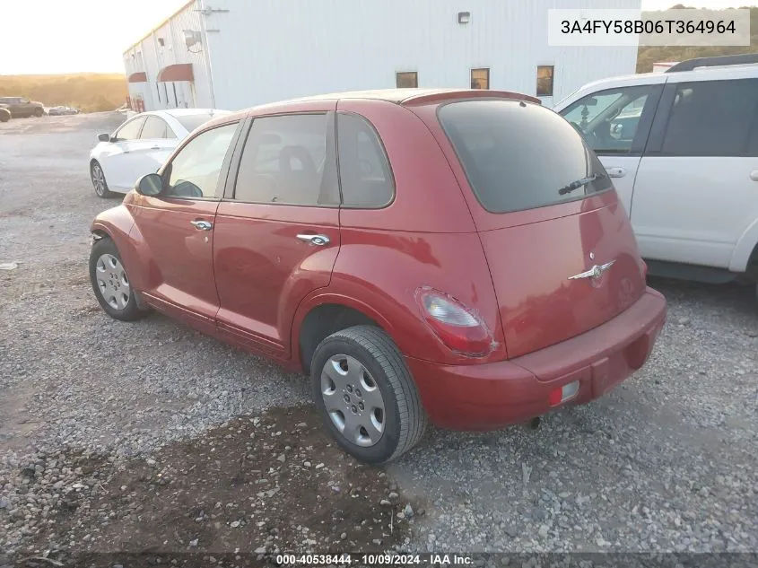 2006 Chrysler Pt Cruiser Touring VIN: 3A4FY58B06T364964 Lot: 40538444