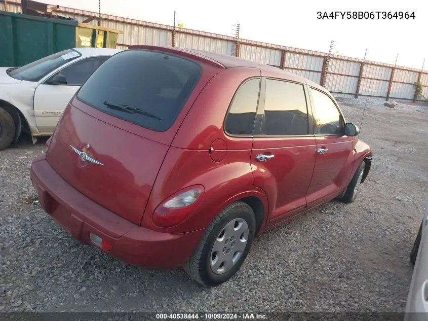 2006 Chrysler Pt Cruiser Touring VIN: 3A4FY58B06T364964 Lot: 40538444