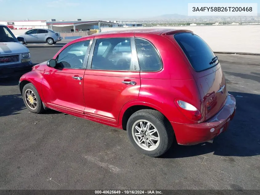 2006 Chrysler Pt Cruiser Touring VIN: 3A4FY58B26T200468 Lot: 40625649