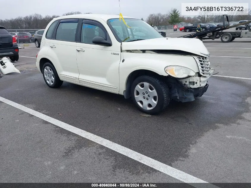 2006 Chrysler Pt Cruiser Touring VIN: 3A4FY58B16T336722 Lot: 40643844