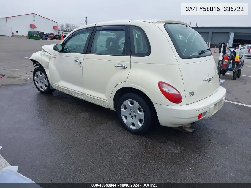 2006 Chrysler Pt Cruiser Touring VIN: 3A4FY58B16T336722 Lot: 40643844