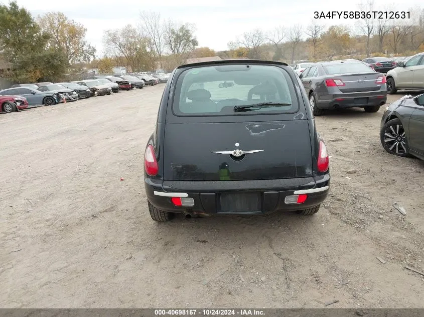 2006 Chrysler Pt Cruiser Touring VIN: 3A4FY58B36T212631 Lot: 40698167