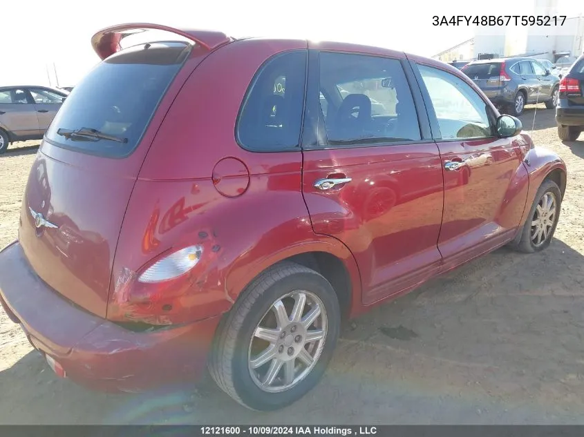 2007 Chrysler Pt Cruiser VIN: 3A4FY48B67T595217 Lot: 12121600