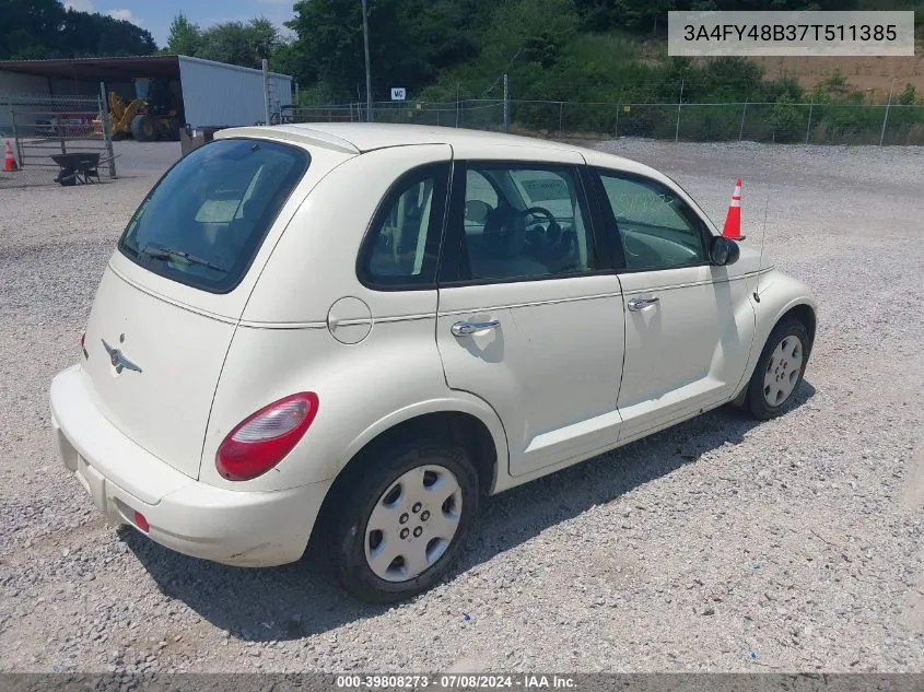 2007 Chrysler Pt Cruiser VIN: 3A4FY48B37T511385 Lot: 39808273