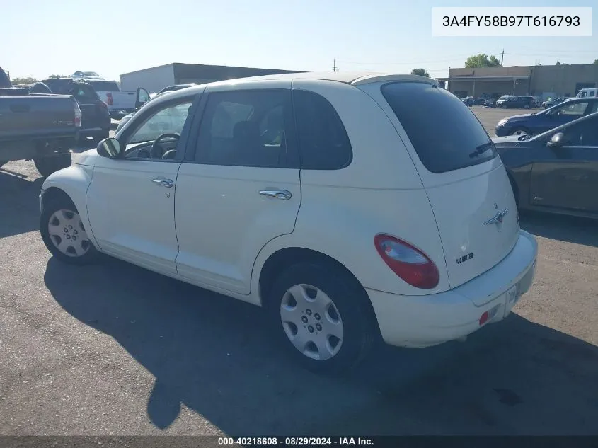 2007 Chrysler Pt Cruiser Touring VIN: 3A4FY58B97T616793 Lot: 40218608