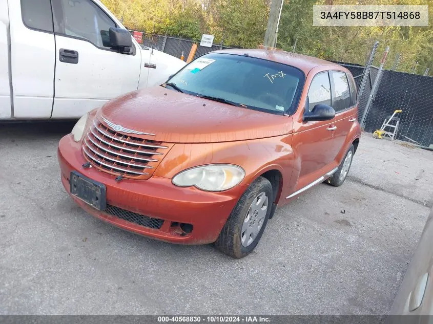 2007 Chrysler Pt Cruiser Touring VIN: 3A4FY58B87T514868 Lot: 40568830