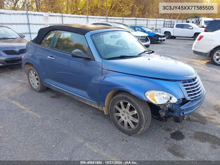 2007 Chrysler Pt Cruiser VIN: 3C3JY45XX7T585505 Lot: 40651692