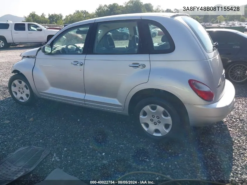 2008 Chrysler Pt Cruiser Lx VIN: 3A8FY48B08T155428 Lot: 40022754